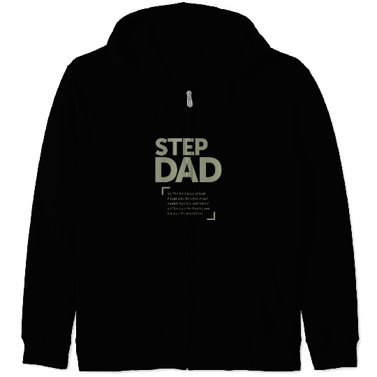 Step Dad - The Best Kind of Dad - Father's Day Zip Hoodies