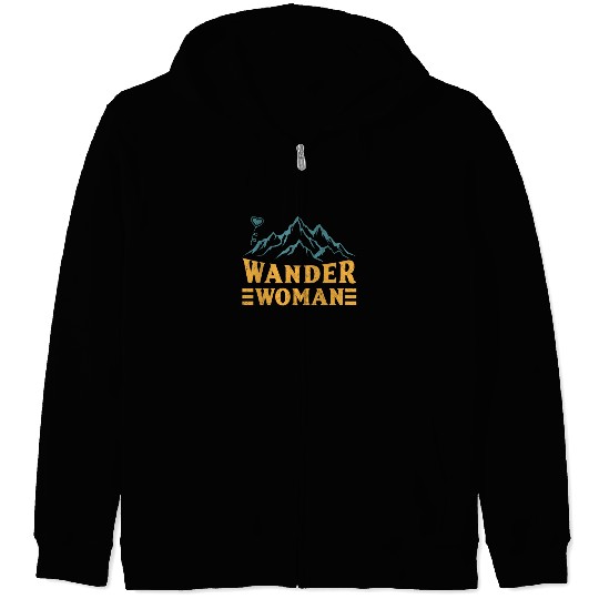Wanderwoman Mountaineer Wanderlust Hiker Zip Hoodies