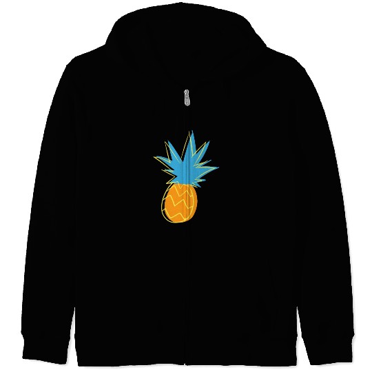 Neon Pop Art Pineapple Frenzy tumblr Zip Hoodies