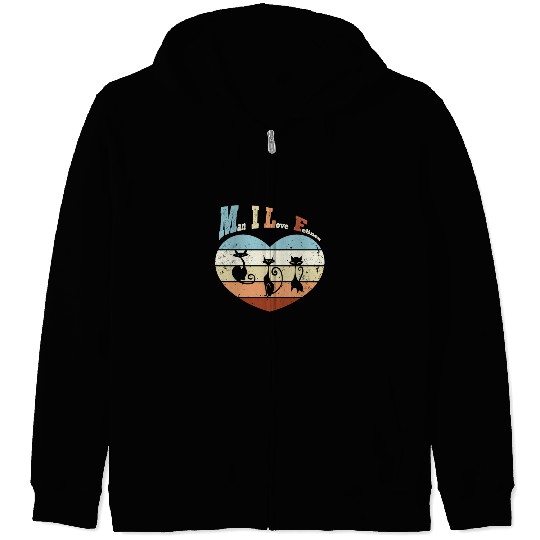 Man I Love Felines Zip Hoodies