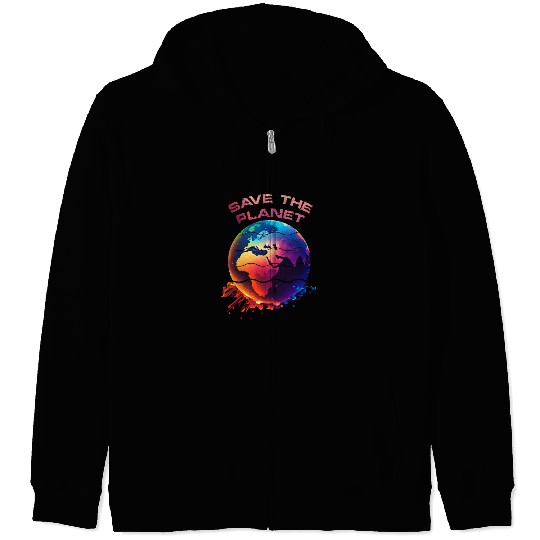 Save the Planet Nature Environment Earth Zip Hoodies
