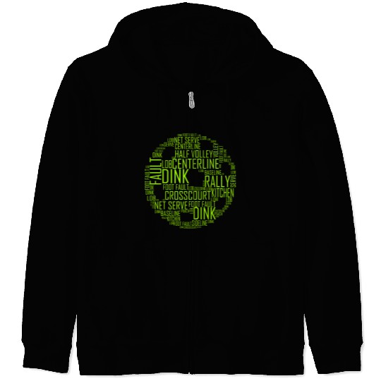 Green Pickle Ball Zip Hoodies