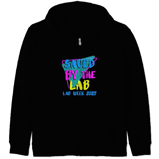 Saved By The Lab Retro Lab Week 2023 Medical Zip Hoodies