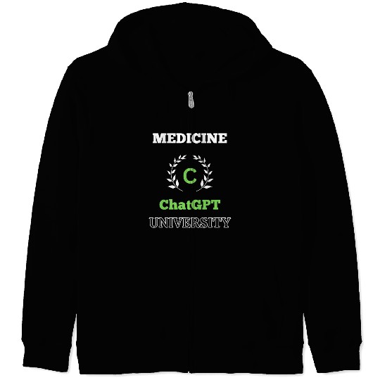 Medicine ChatGPT University Zip Hoodies