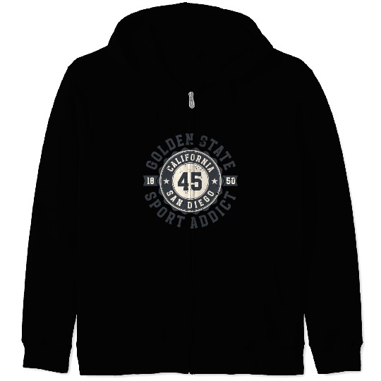 California Golden State San Diego Sport Addict Zip Hoodies