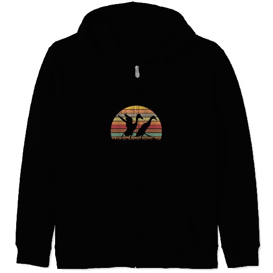 Indian Runner Duck Retro Bottle Vintage Zip Hoodies