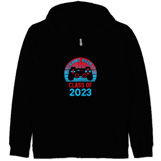 2023 Graduation Gift Game Over Class of 2023 Zip Hoodies