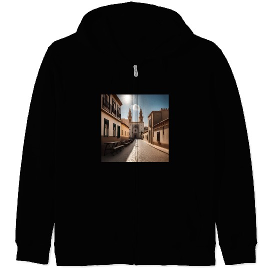 Fantasy pictures ,town Morocco ,city casablanca Zip Hoodies