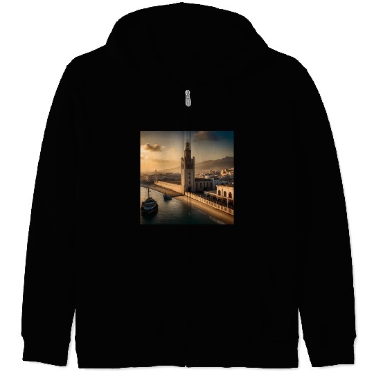 Fantasy pictures ,town Morocco ,city casablanca Zip Hoodies