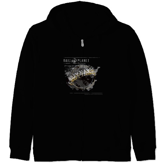 Daily Planet Circle Poster Zip Hoodies