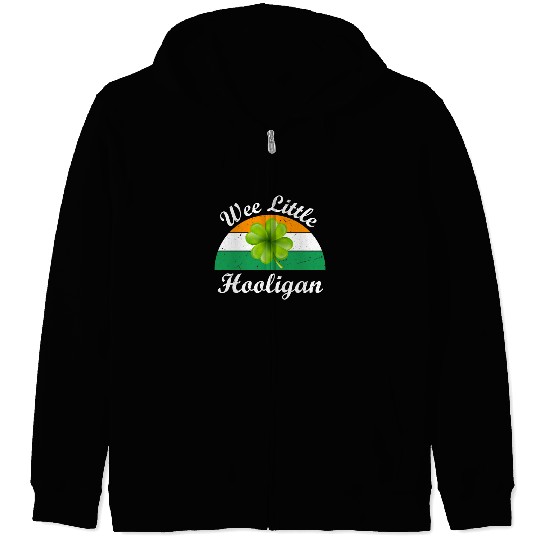 Wee Little Hooligan St Patricks Day Zip Hoodies