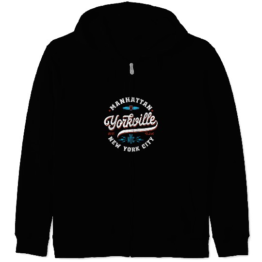 New York Manhattan Yorkville Zip Hoodies