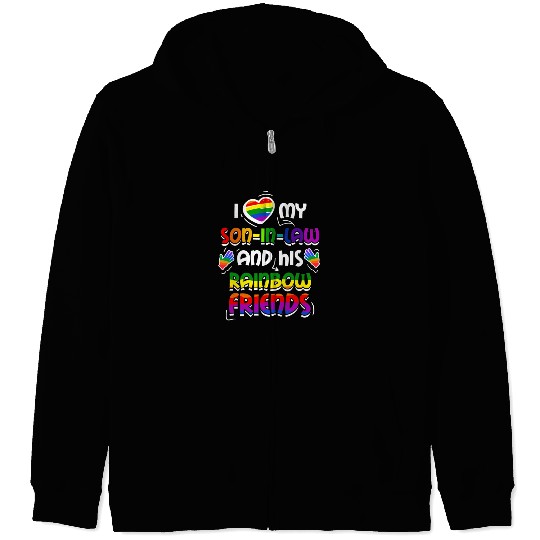 I Love My Son In Law And His Rainbow Friends Zip Hoodies