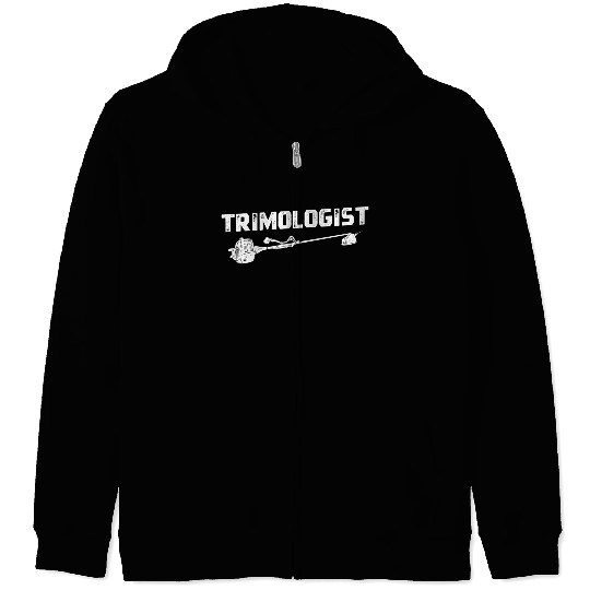 Lawn Mowing Trimmer Lawn Edger Zip Hoodies