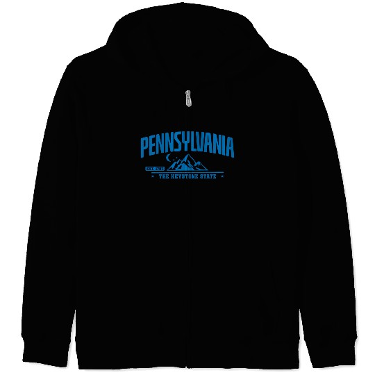 Pennsylvania The Keystone State Federal State Usa Zip Hoodies
