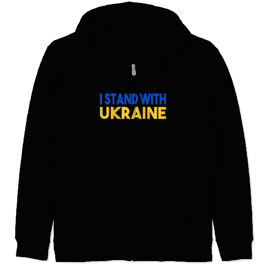 Ukraine Flag I Stand With Ukraine Mens Zip Hoodies
