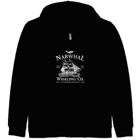 Narwhal Whaling Co Zip Hoodies