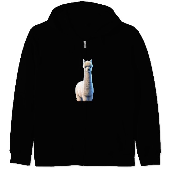 fluffy alpaca Zip Hoodies