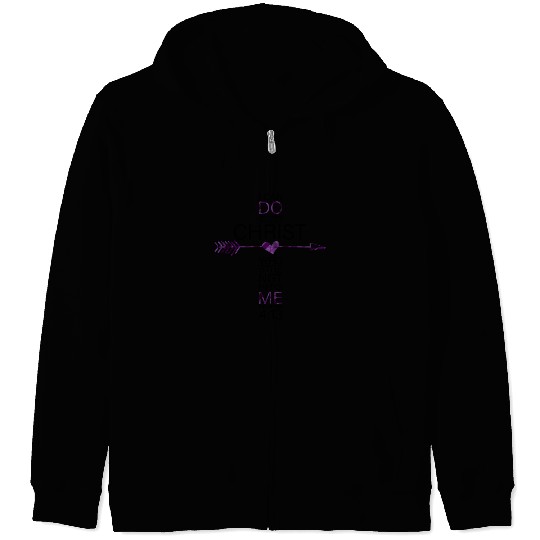 Christian Bible Verse Sayings Philippians 4 13 Zip Hoodies