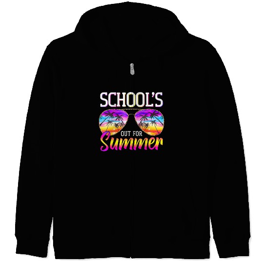 Last Day Of School Schools Out For Summer Teacher Zip Hoodies