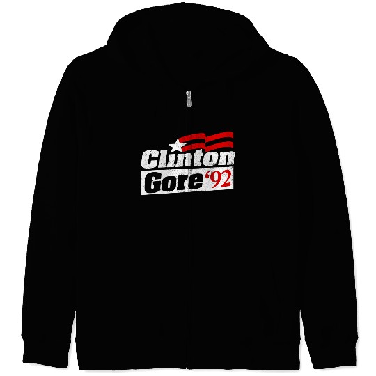 Clinton Gore Bill Clinton 92 Elect Zip Hoodies