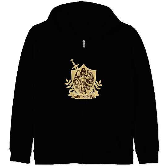 Saint Michael Patron Saint of Police Officers Zip Hoodies