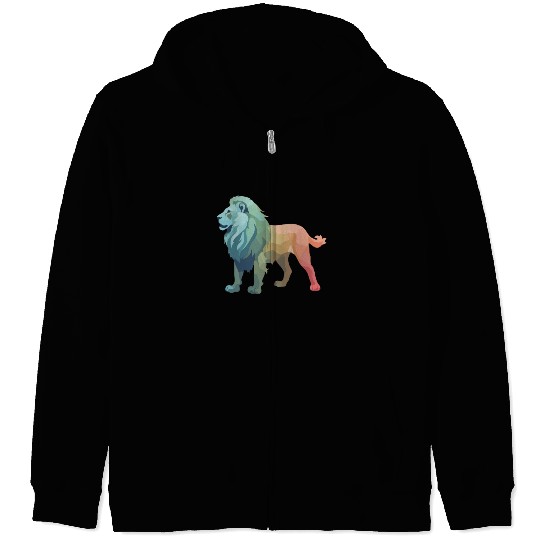 Lion silhouette Zip Hoodies
