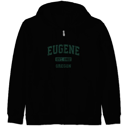Eugene Oregon Or Athletic Sports Zip Hoodies
