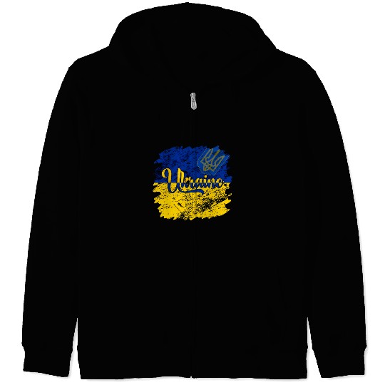 Ukraine Ukrainian Flag I Stand With Ukraine Pride Zip Hoodies