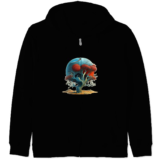 Desert Crimson Dreaming Zip Hoodies