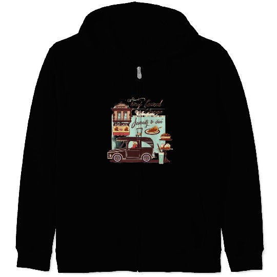 Pastries and bakery: a delicious combination Zip Hoodies