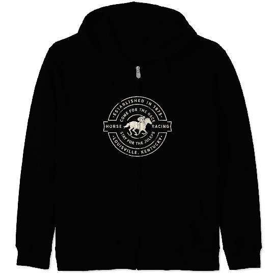 Derby Day Kentucky Horse Racing And Mint Juleps Zip Hoodies