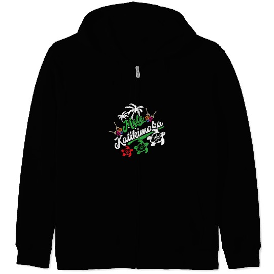 Mele Kalikimaka - Fun Merry Zip Hoodies