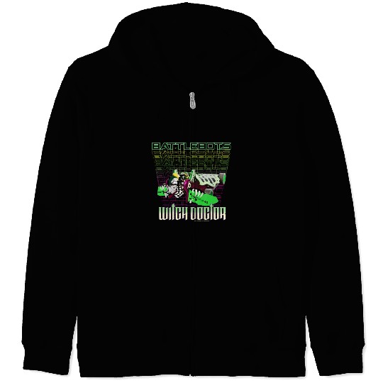 Battlebots Robot Witch Doctor Logo Stack Zip Hoodies