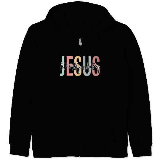 Let Me Tell You About My Jesus Bible Jesus Boho Zip Hoodies
