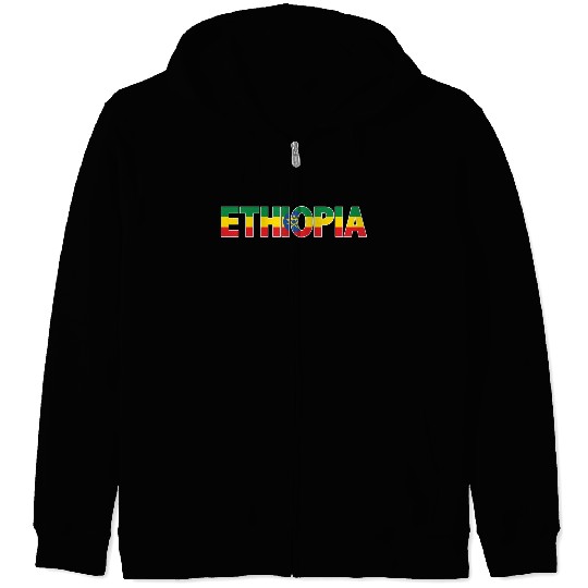 Ethiopia Flag For Patriotic And Proud Ethiopian Zip Hoodies