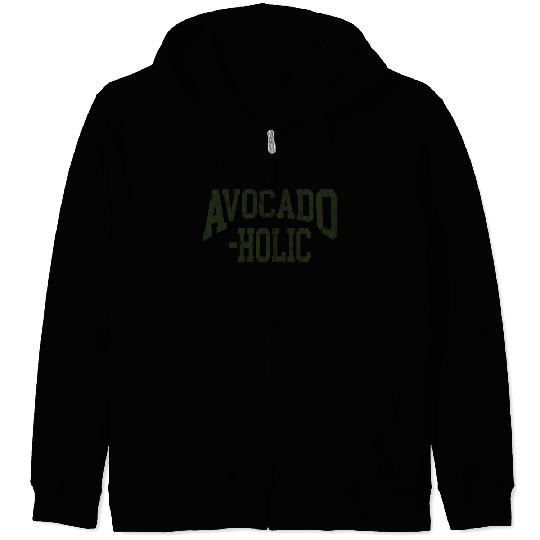 Avocado Vegan Avocado-Holic For Vegetarians Zip Hoodies