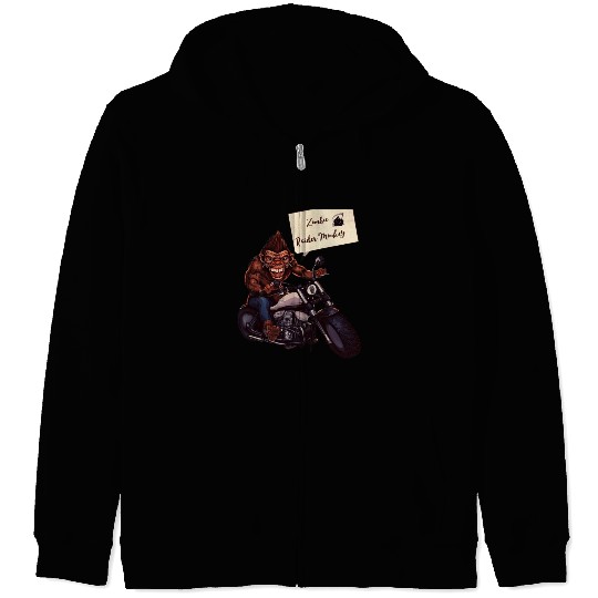 zombie Raider Monkey Zip Hoodies