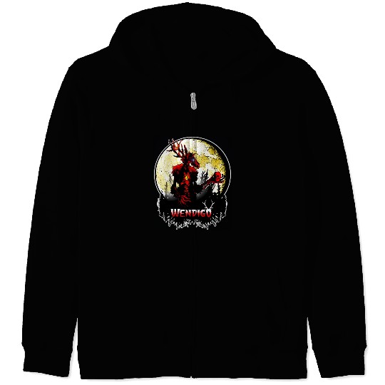 Wendigo New Monster inwalker Cryptid Evil Zip Hoodies