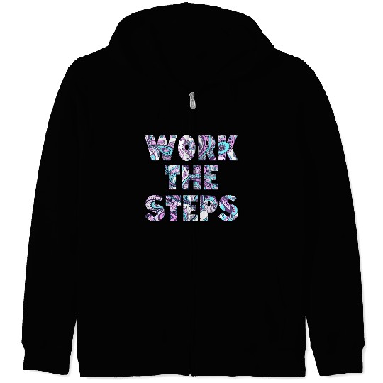 Work the Steps paisley Zip Hoodies