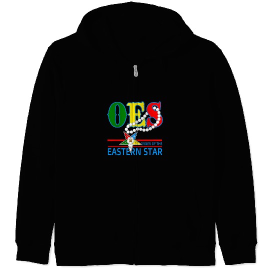 Oes Star Necklace Order Of The Eastern Star Zip Hoodies