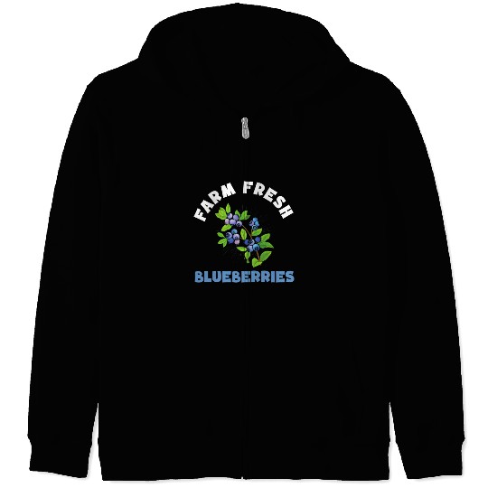 Blueberries Graphics Blueberry Farmer Blueberry Zip Hoodies