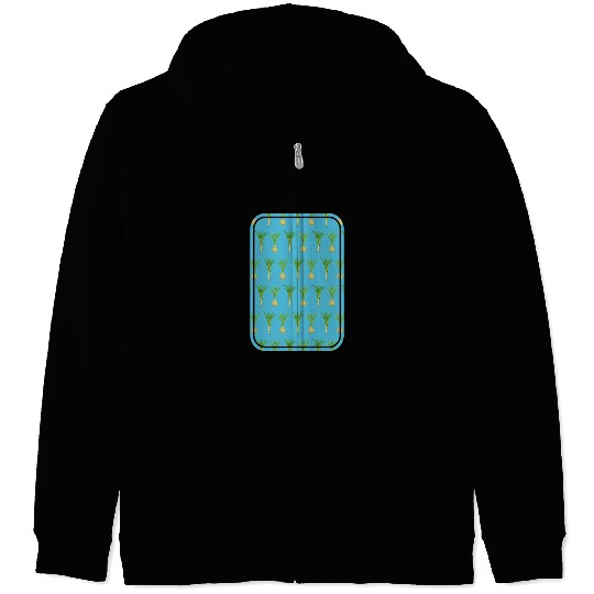 leek and onion pattern Zip Hoodies