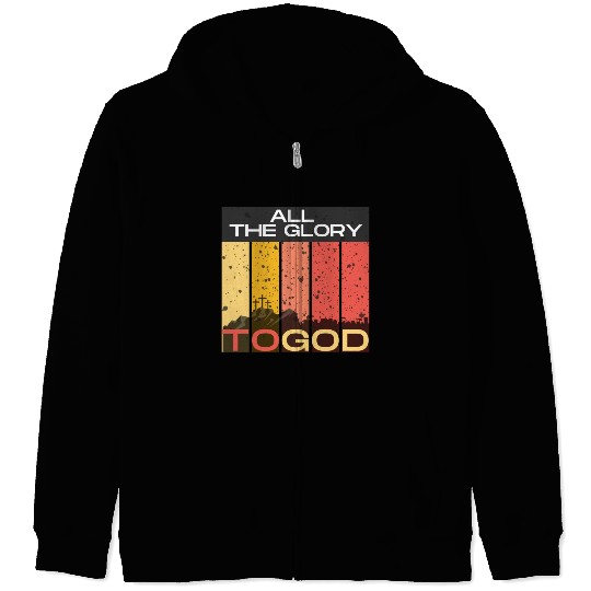All The Glory to God Zip Hoodies