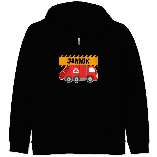 Jannik Trash Truck For Collector Ecologist Zip Hoodies