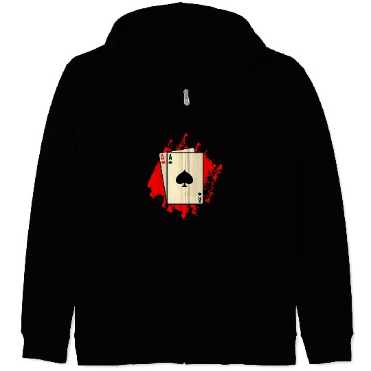 Poker Cards Pocket Rocket Poker Poker Player Zip Hoodies