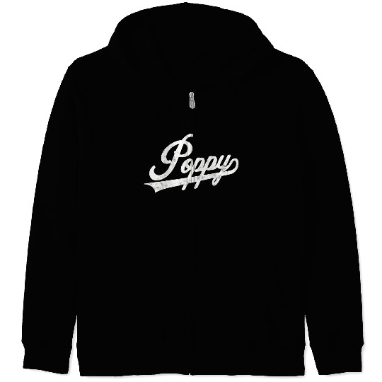 Poppy Style Fatherâ€™S Day For Papa Grandpa Zip Hoodies