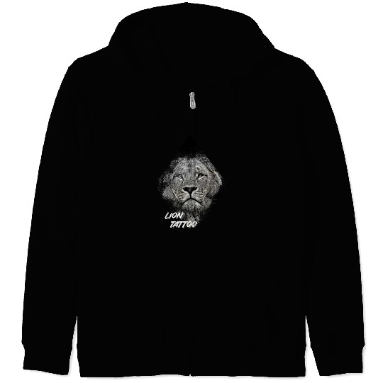 Lion Tattoo Zip Hoodies