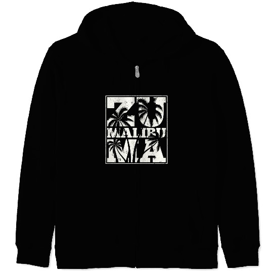 Malibu Us Resorts Designs Zip Hoodies