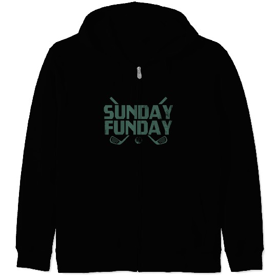 Sunday Funday Golf Zip Hoodies